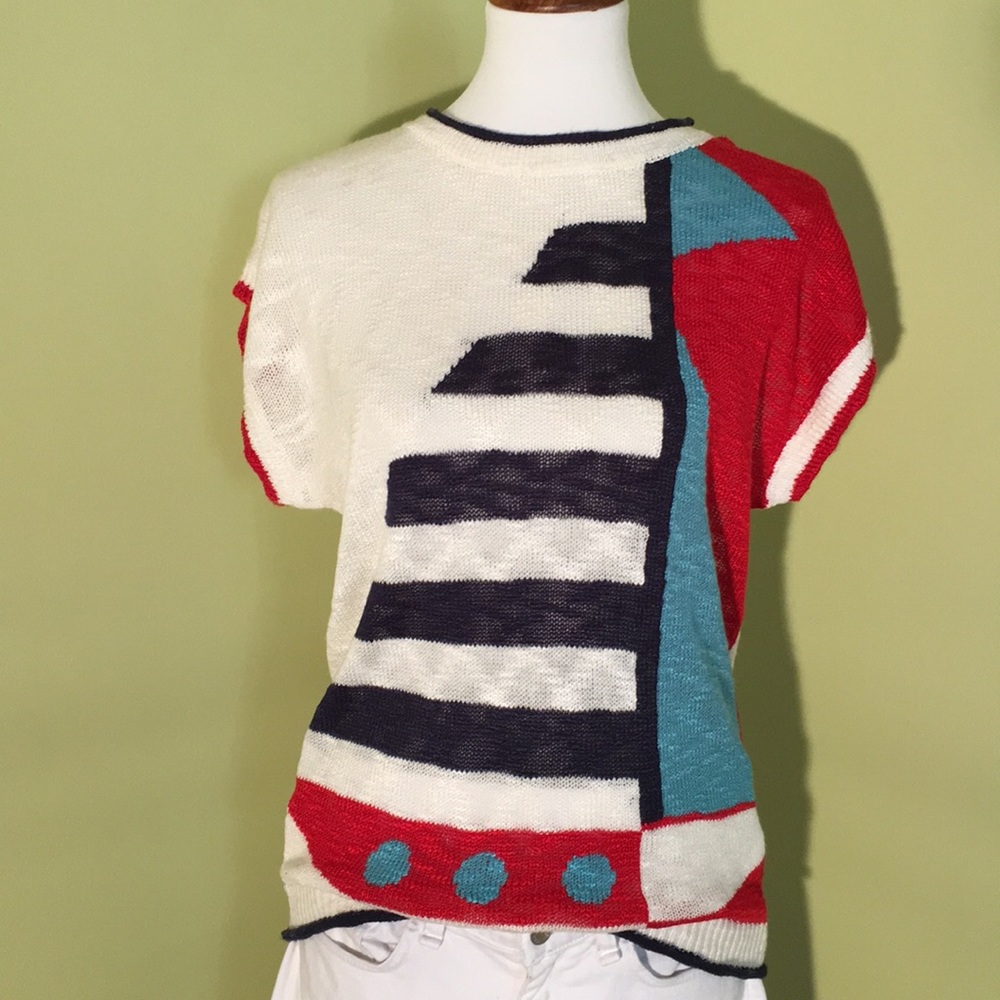 Graphic knit Sweater by Yumi